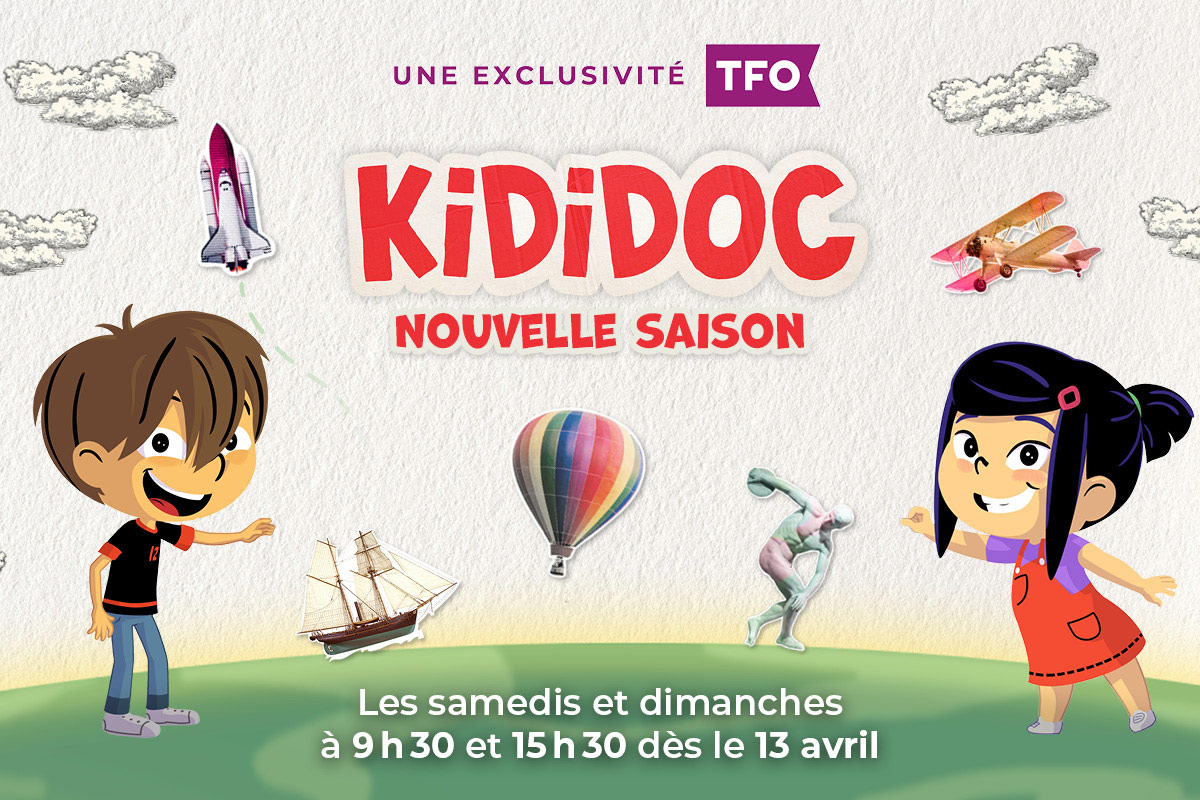 La nouvelle saison de Kididoc en exclusivité sur TFO les samedis et dimanches à 9h30 et 15h30.
