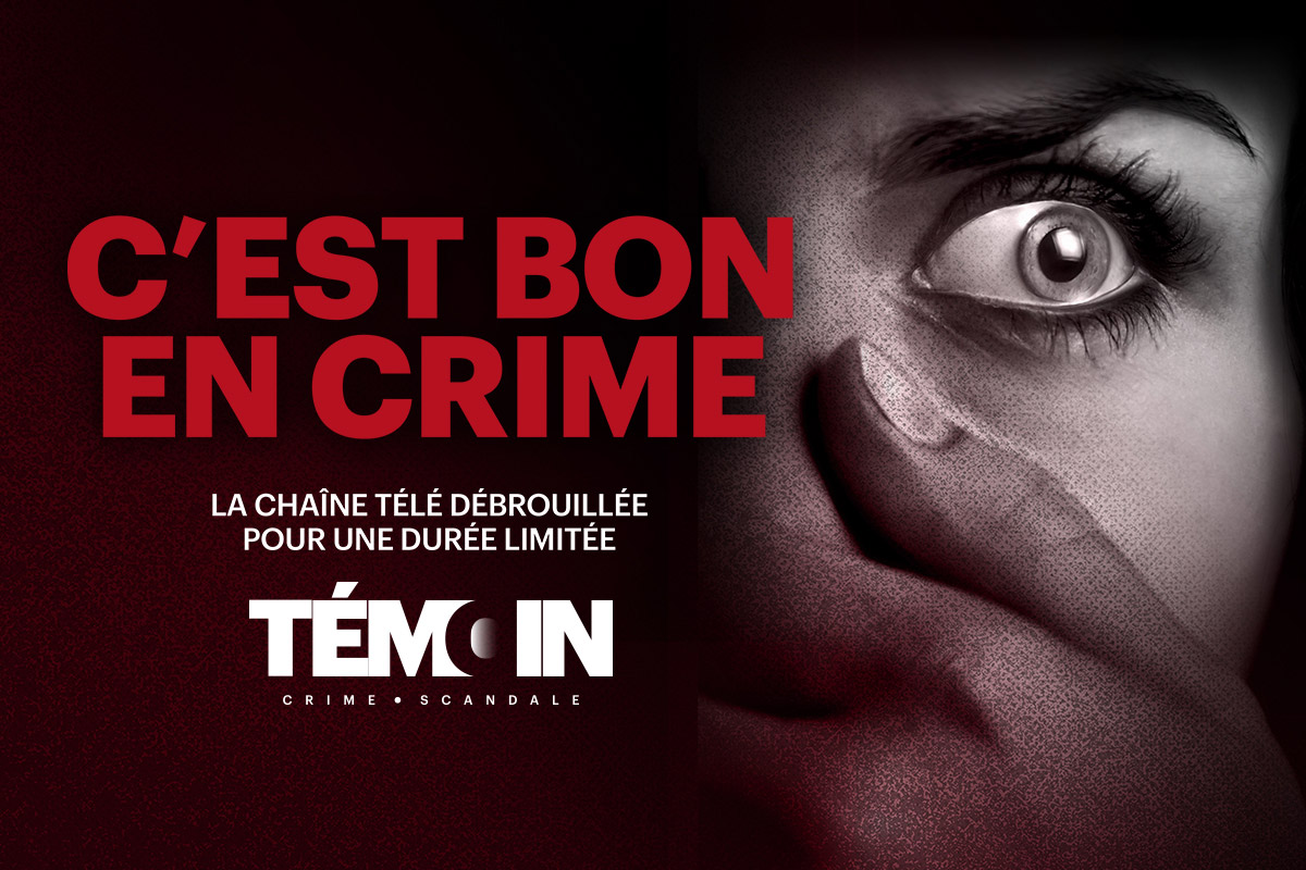 From April 9, TÉMOIN will be the 100% crime and scandal destination. Immerse yourself in mysterious and disturbing worlds, 